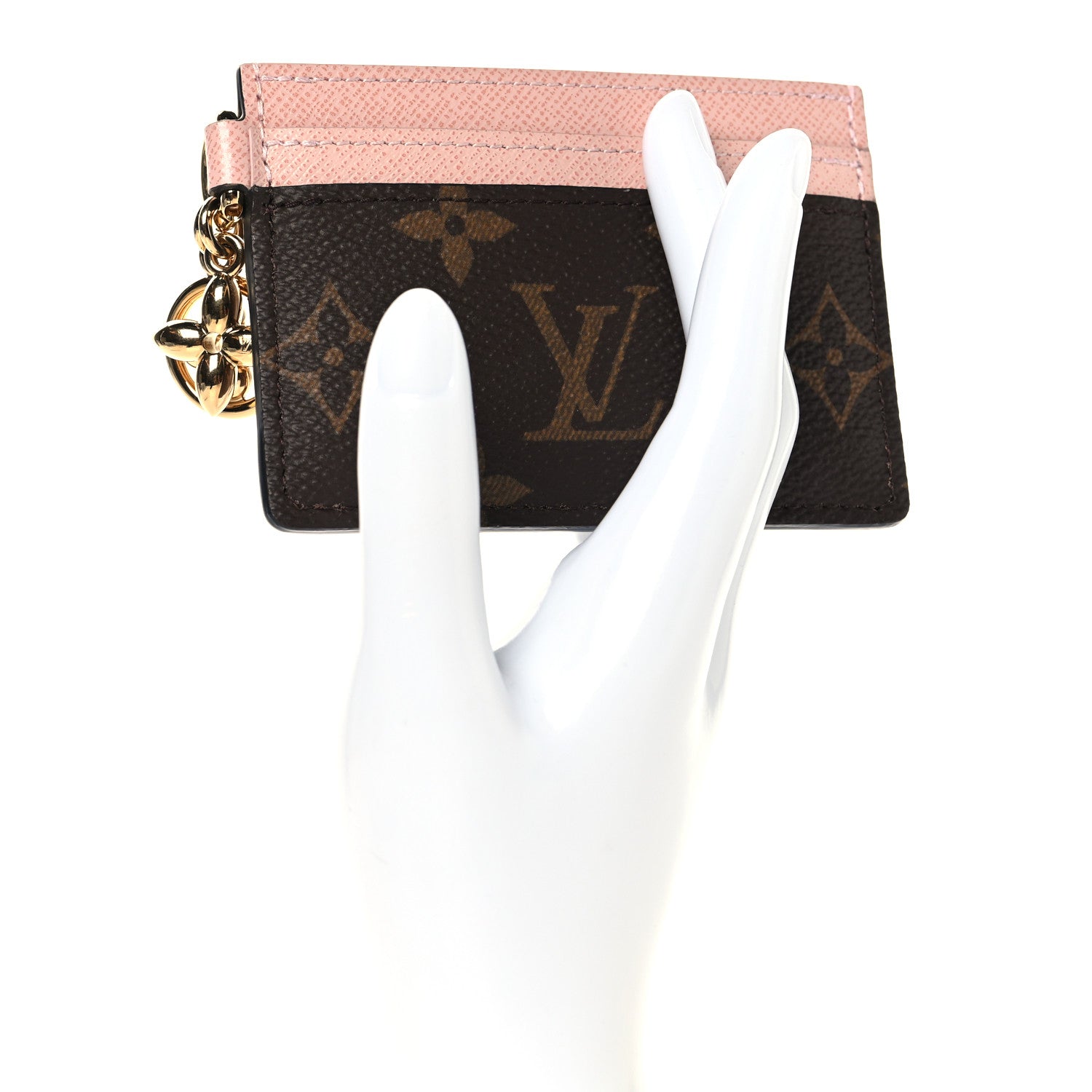 Louis Vuitton Monogram LV Charms Card Holder Rose Ballerine