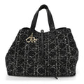Christian Dior Tweed Cannage Large Toujours Black White