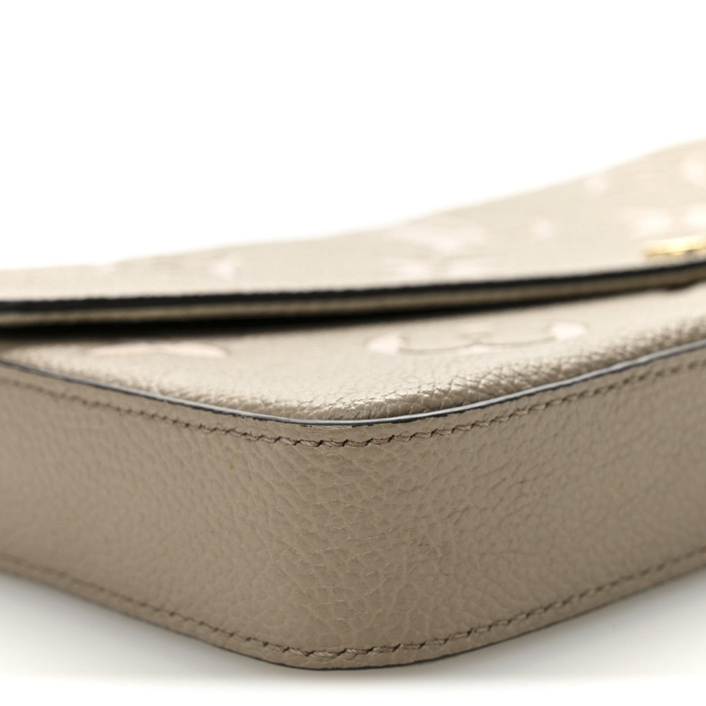 Louis Vuitton Empreinte Monogram Giant Felicie Pochette Tourterelle Creme