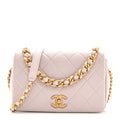 Chanel Shiny Lambskin Quilted Small Fashion Therapy Flap Bag Lilac