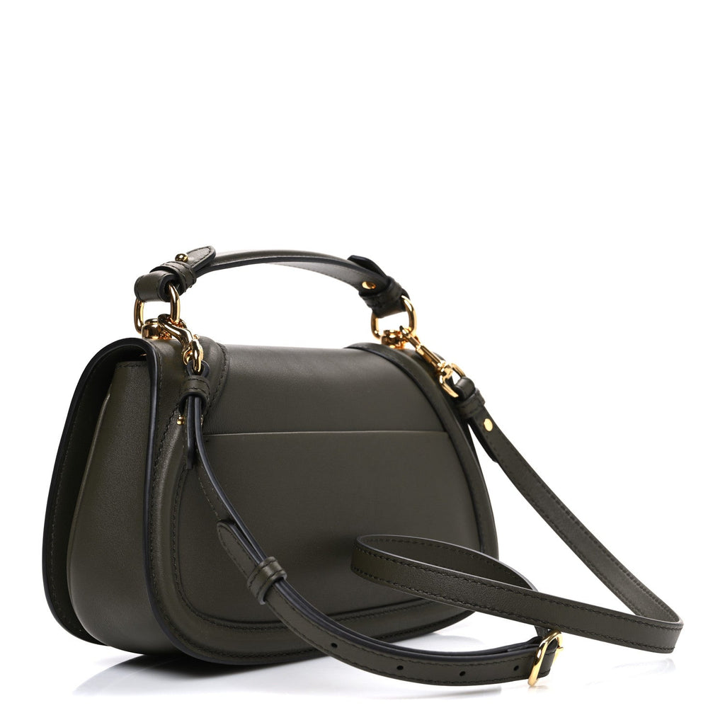 Gucci Roxy Calfskin Medium Blondie Top Handle Bag Forest Green