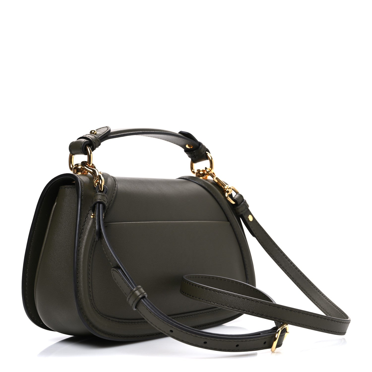 Gucci Roxy Calfskin Medium Blondie Top Handle Bag Forest Green
