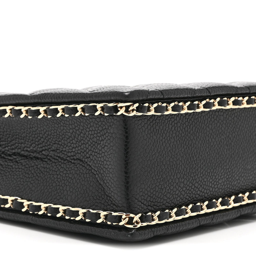 Chanel Caviar Quilted Evening Box Bag Black