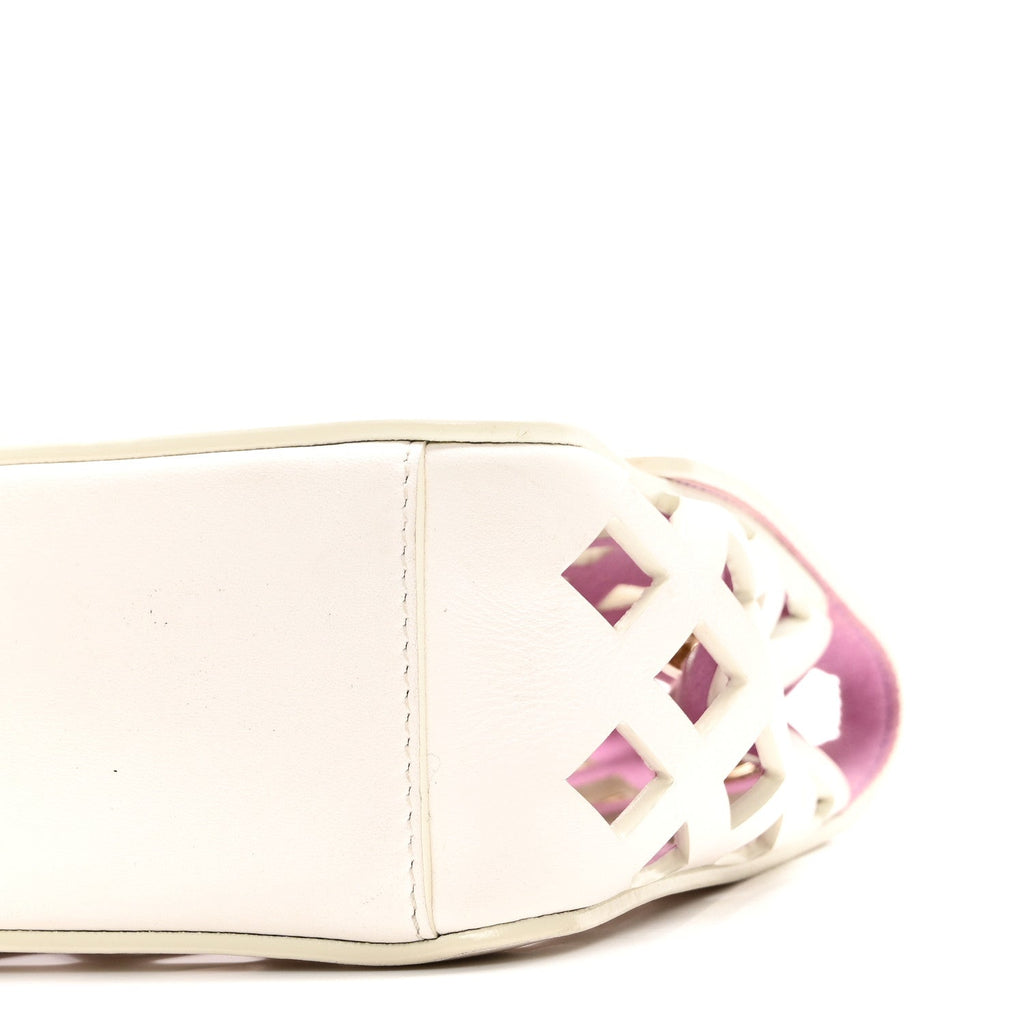 Chanel Lambskin Small Sea Through Flap White Multicolor