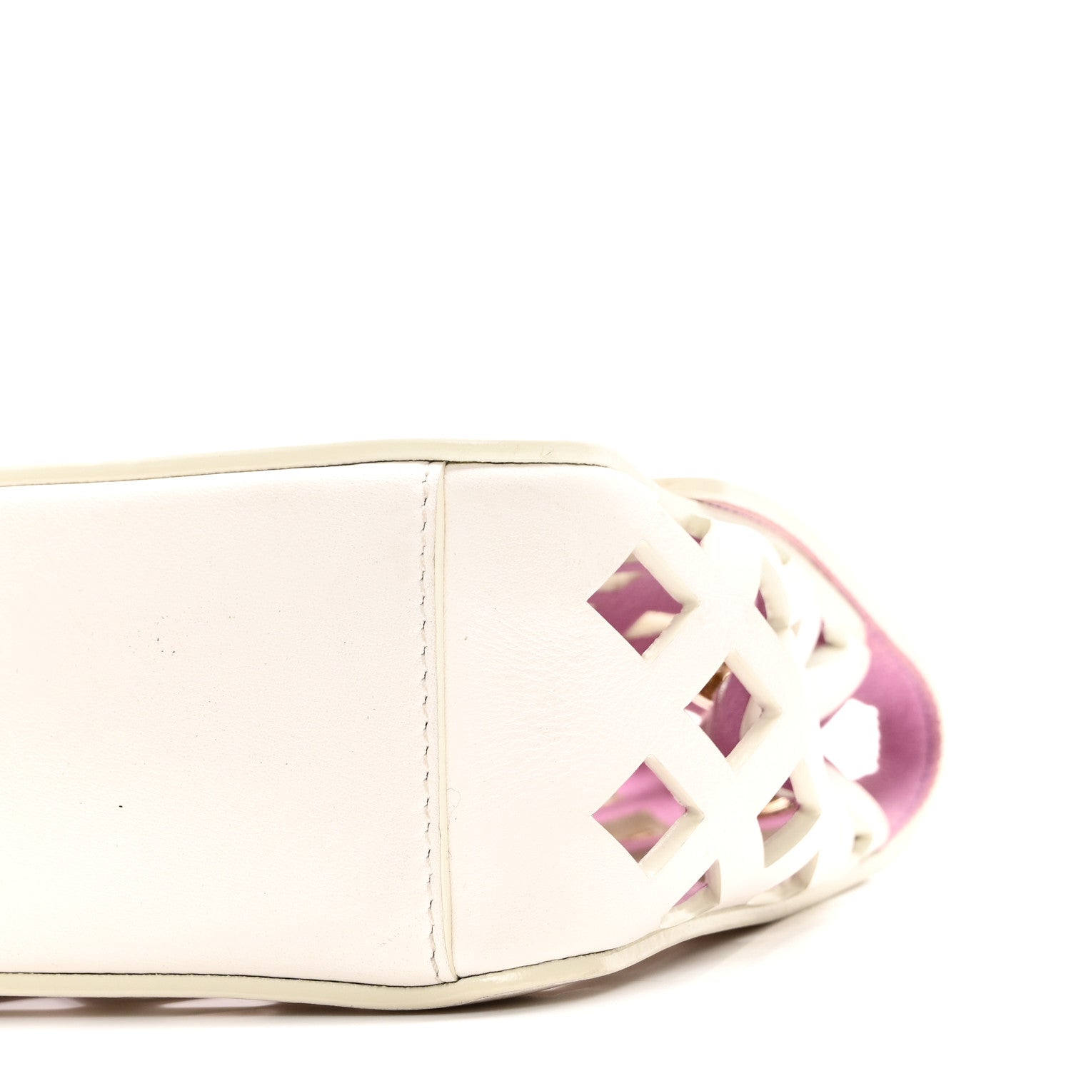 Chanel Lambskin Small Sea Through Flap White Multicolor