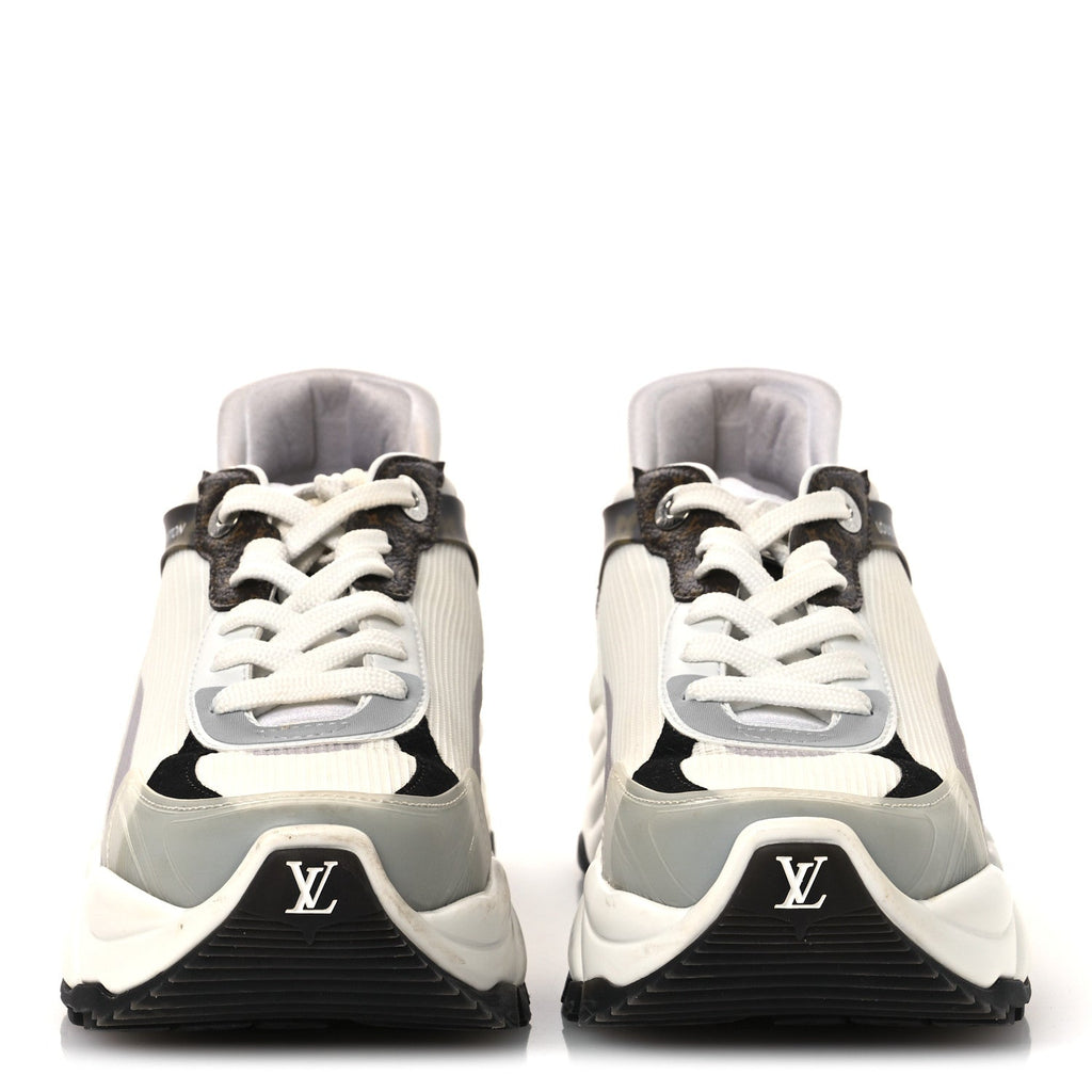 Louis Vuitton Monogram Calfskin Run 55 Sneakers 38 White