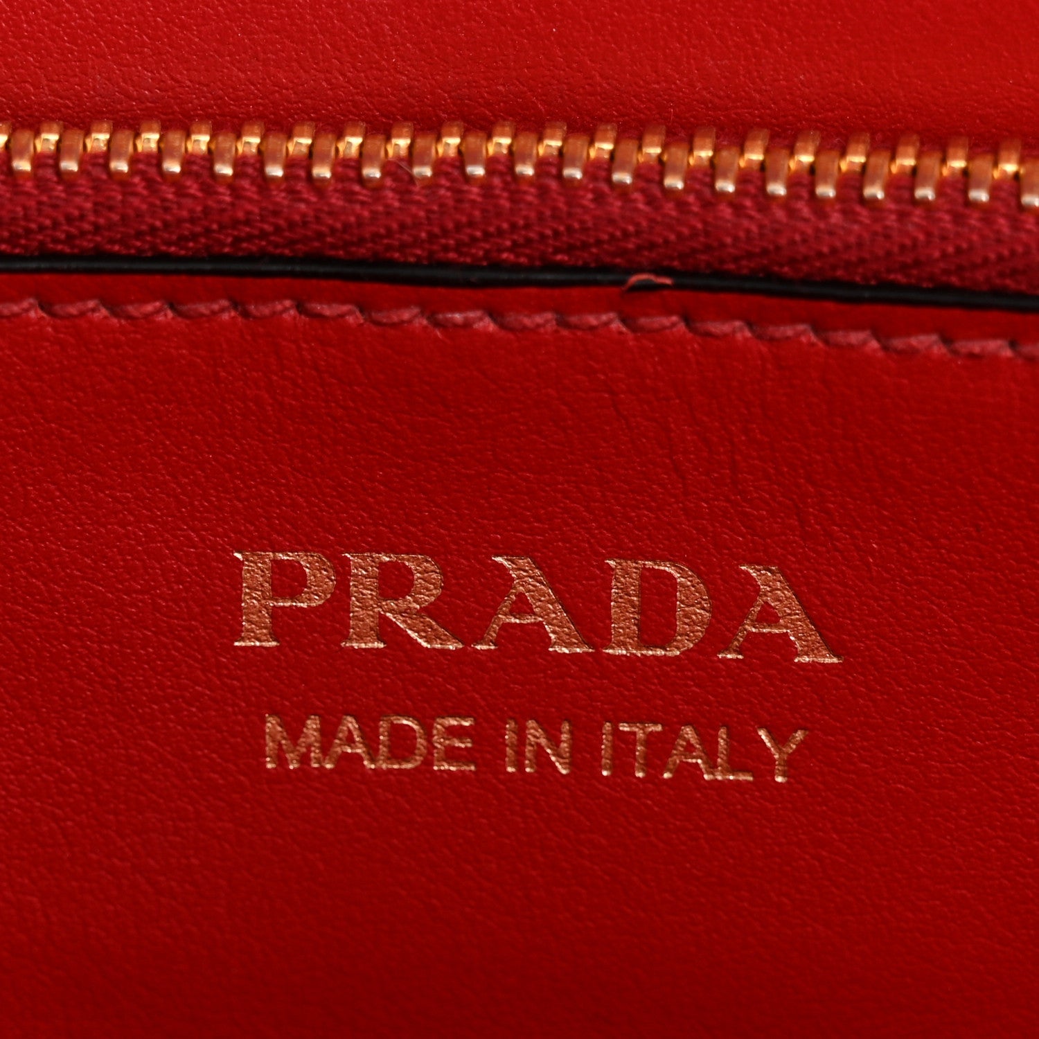 Prada Saffiano Cuir Calfskin Medium Monochrome Top Handle Tote Fuoco