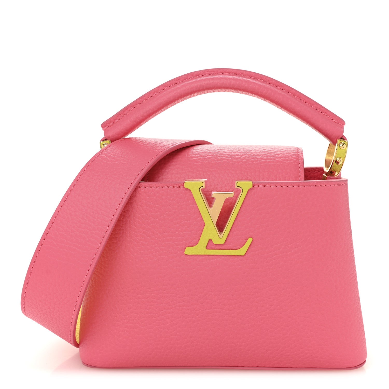 Louis Vuitton Taurillon Capucines Mini Dragon Fruit Pink Cedrat