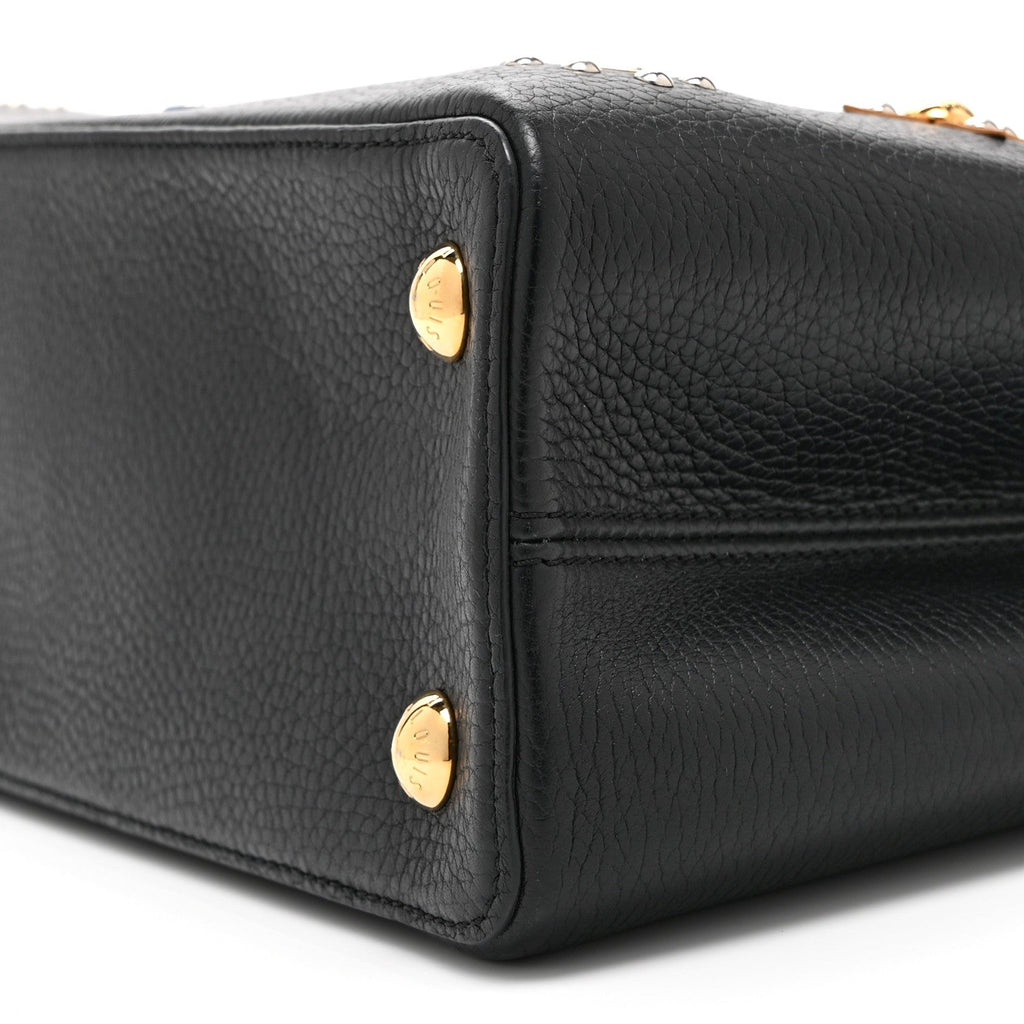 Louis Vuitton Taurillon Mechanical Flowers Capucines PM Black