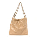 Chanel Metallic Calfskin Quilted Small Chanel 22 Light Gold