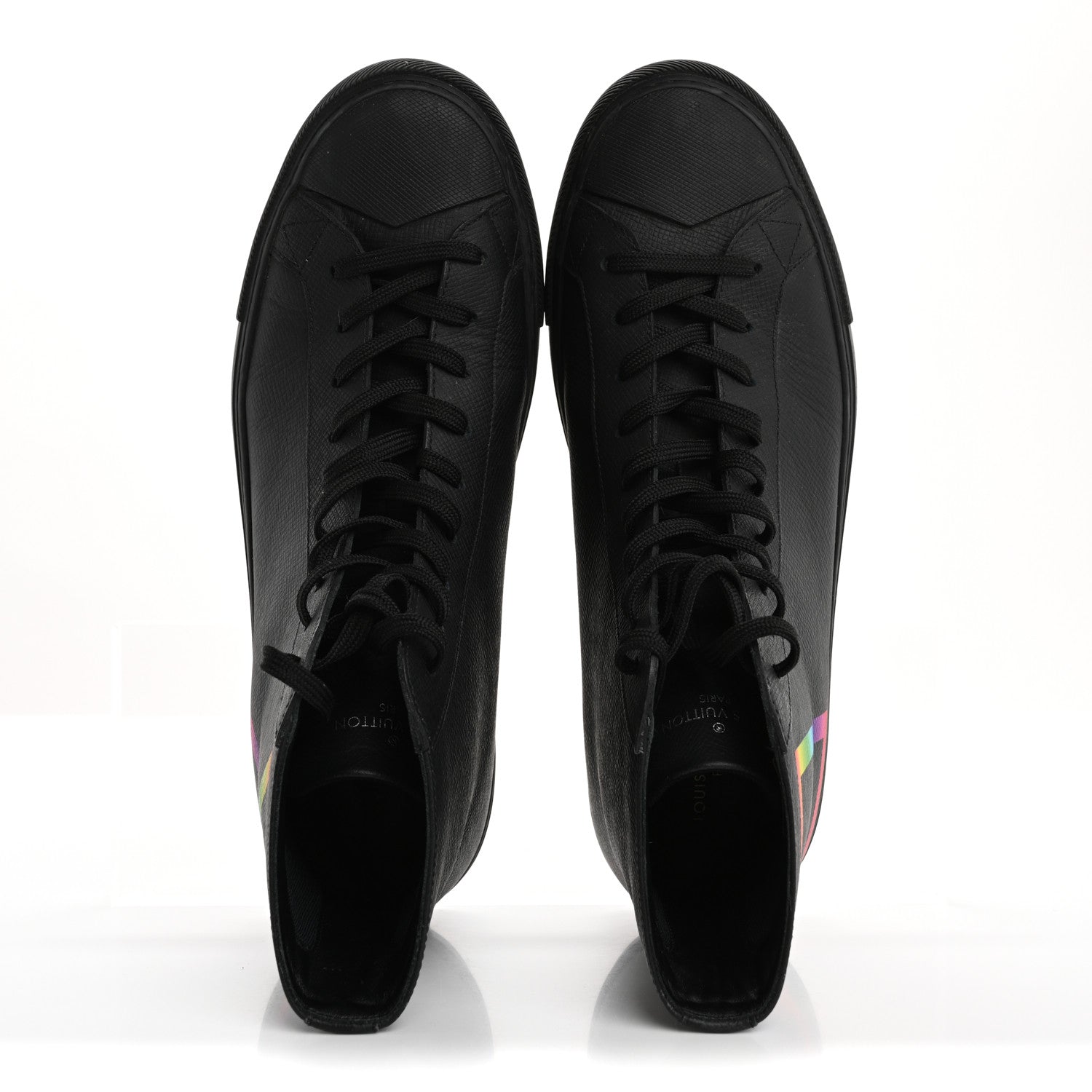Louis Vuitton Calfskin LV Tattoo Sneaker Boots 8 Black