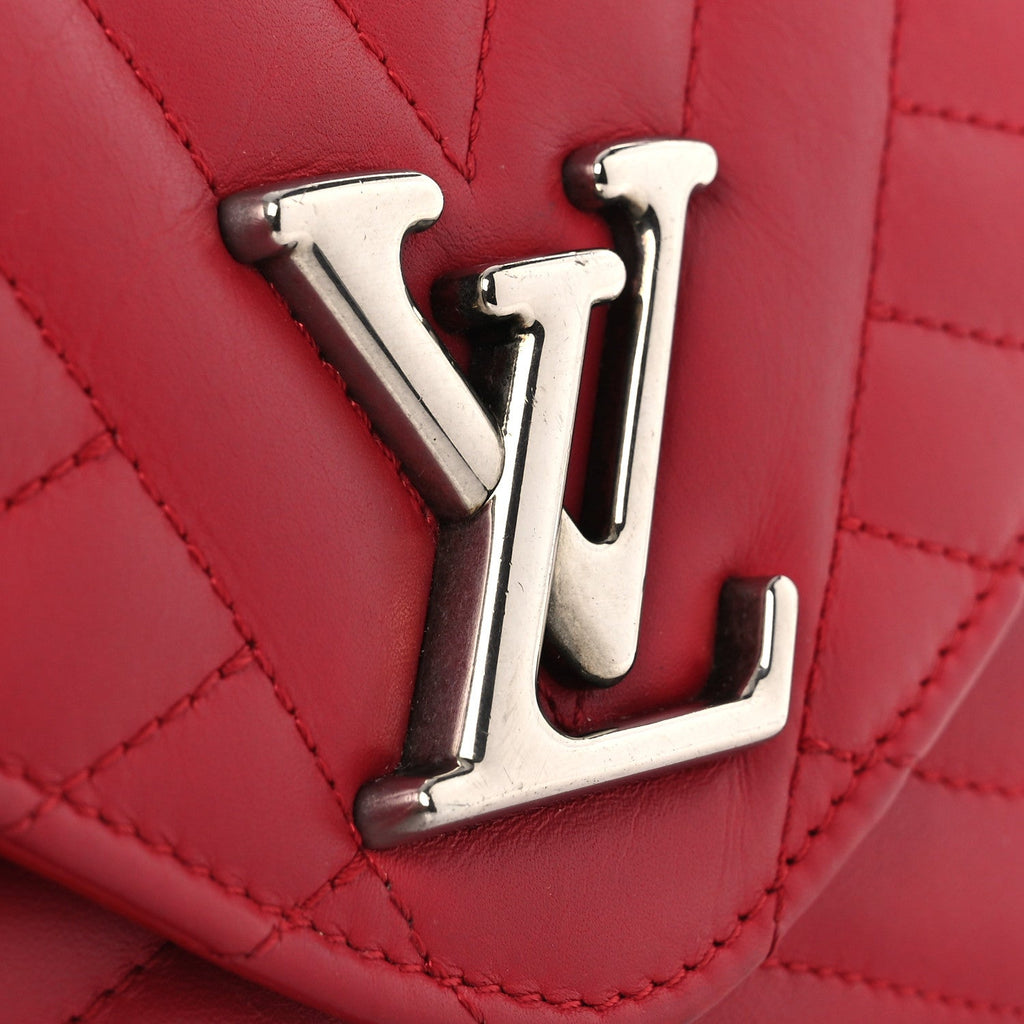 Louis Vuitton Calfskin New Wave Long Wallet Rouge