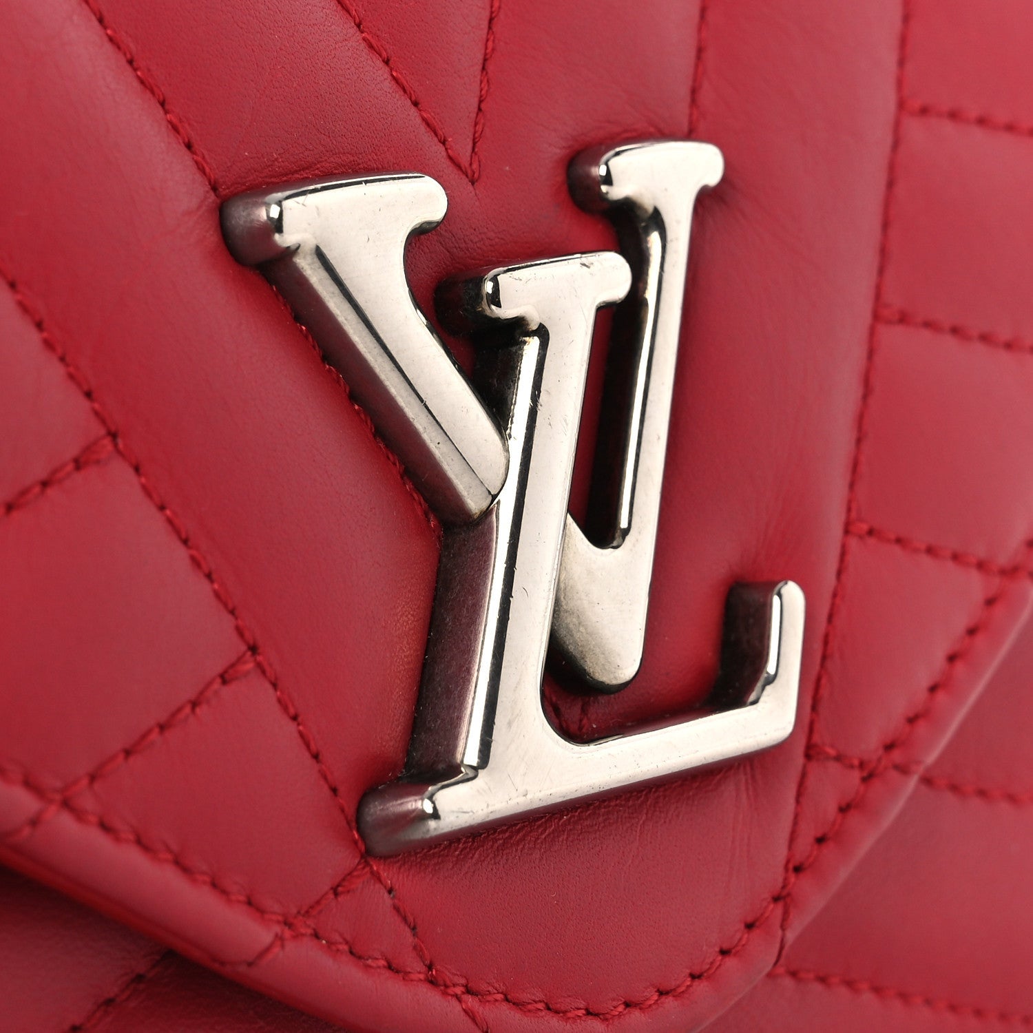 Louis Vuitton Calfskin New Wave Long Wallet Rouge