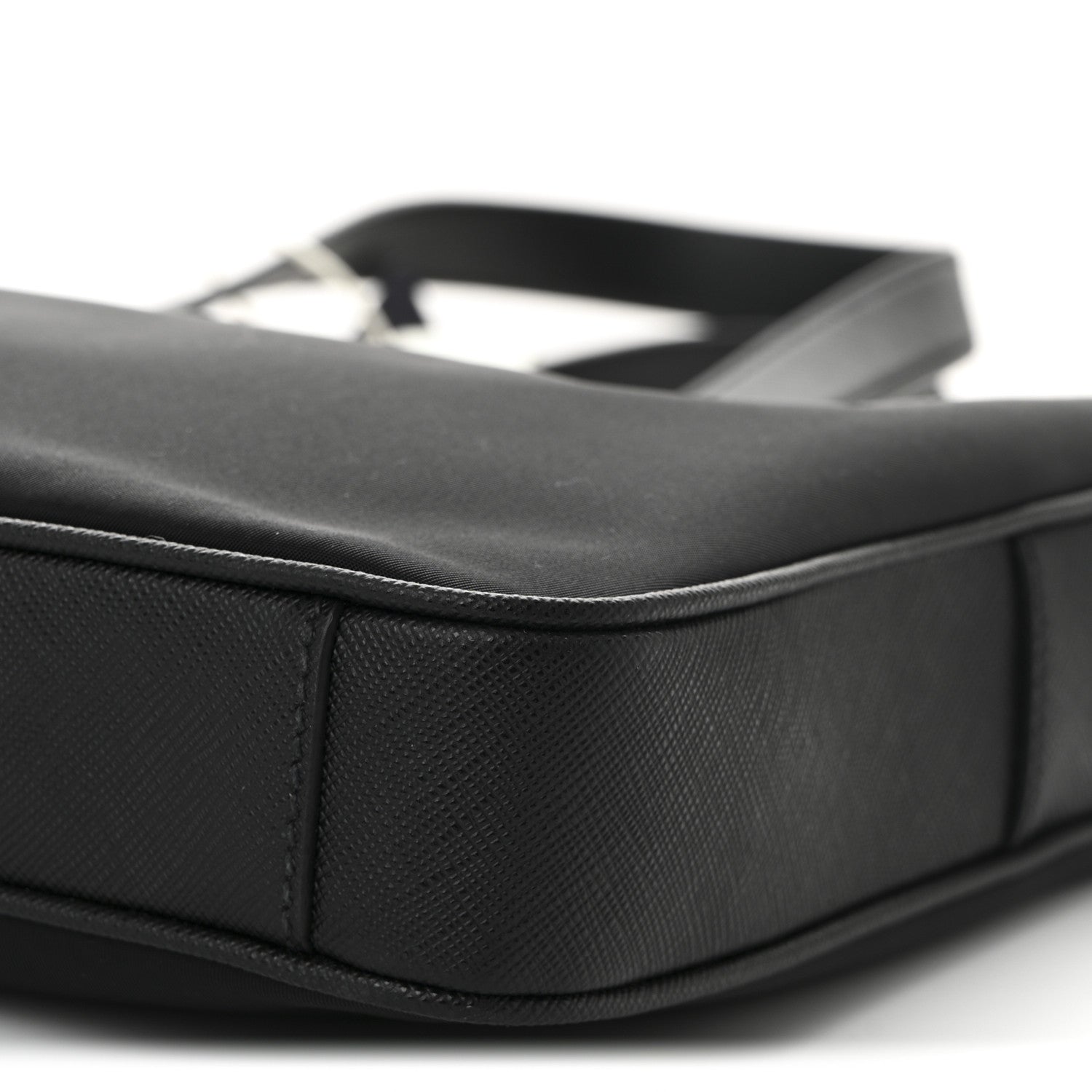 Prada Re-Nylon Saffiano Metal Triangle Logo Briefcase Black