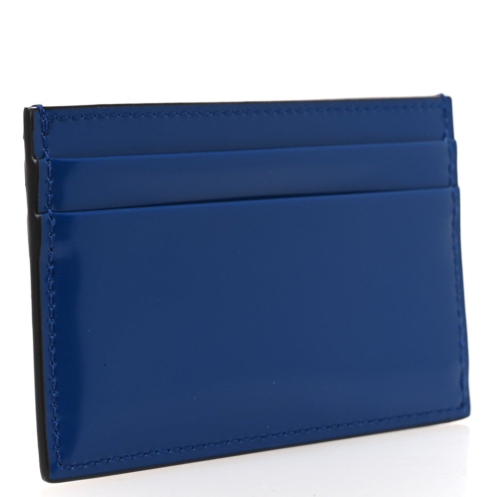 Gucci Calfskin Lux Man Card Case Metal Blue