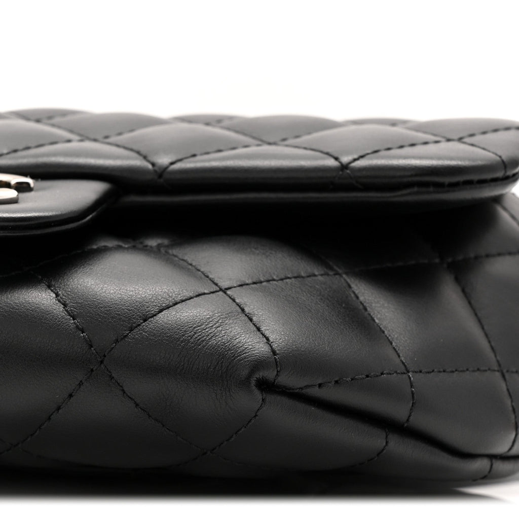 Chanel Calfskin Quilted CC Uniform Flap Belt Bag Black
