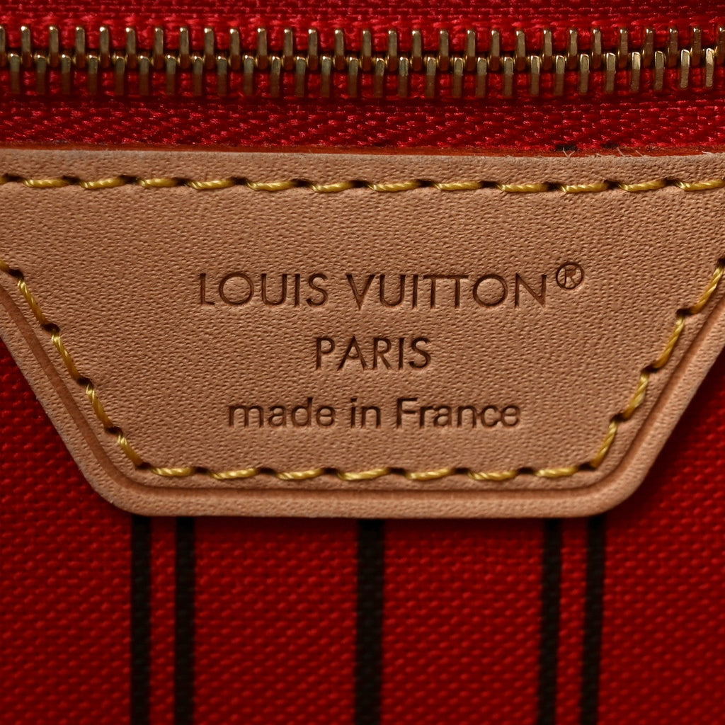 Louis Vuitton Monogram Inside Out Neverfull Bandouliere MM Rouge Sari