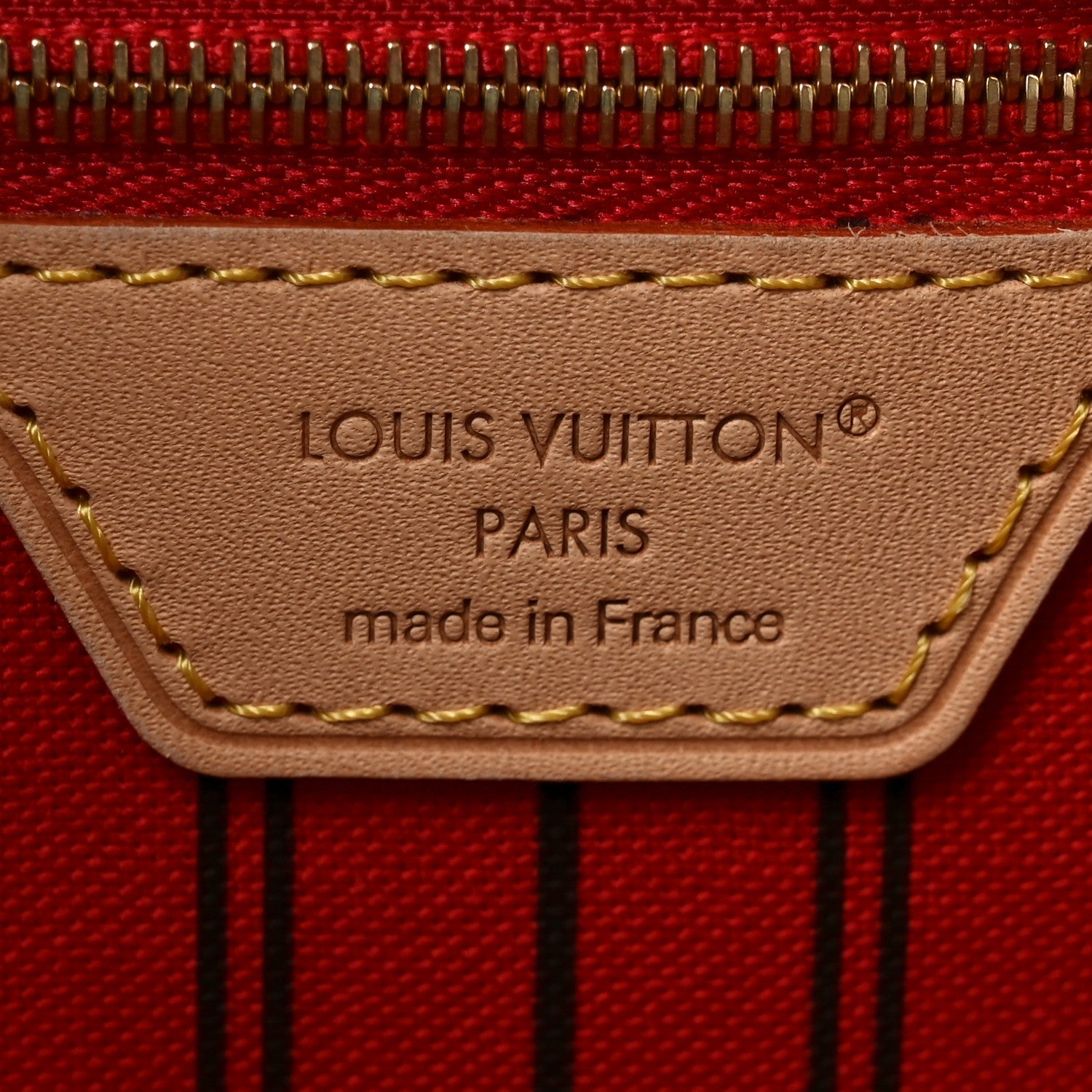 Louis Vuitton Monogram Inside Out Neverfull Bandouliere MM Rouge Sari