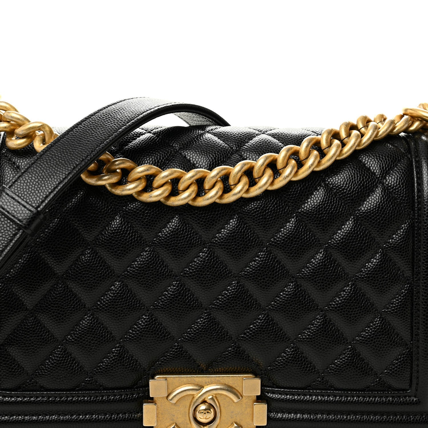 Chanel Caviar Quilted Medium Boy Flap Black