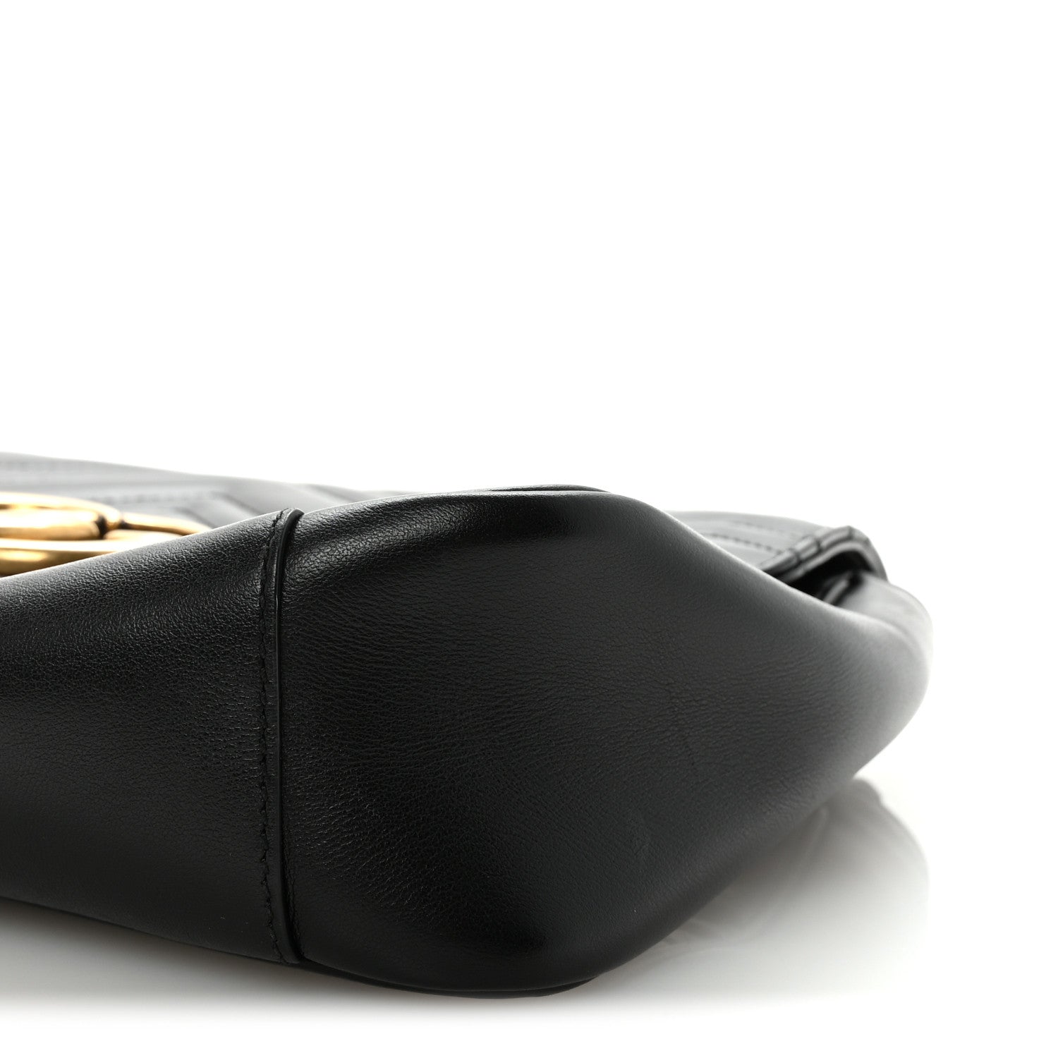 Gucci Calfskin Matelasse Medium GG Marmont Shoulder Bag Black