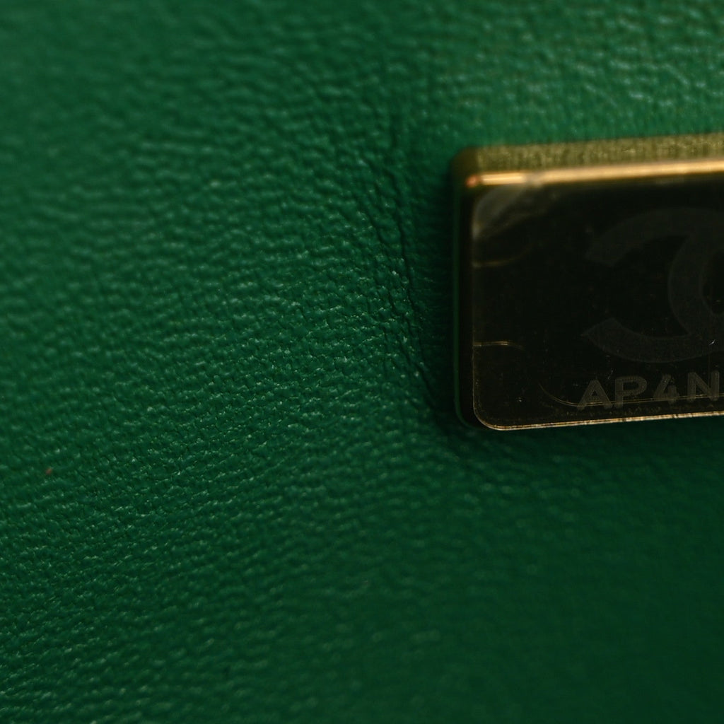 Chanel Caviar Quilted Small Double Flap Green