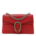 Gucci Dollar Calfskin Swarovski Crystal Small Dionysus Shoulder Bag Hibiscus Red