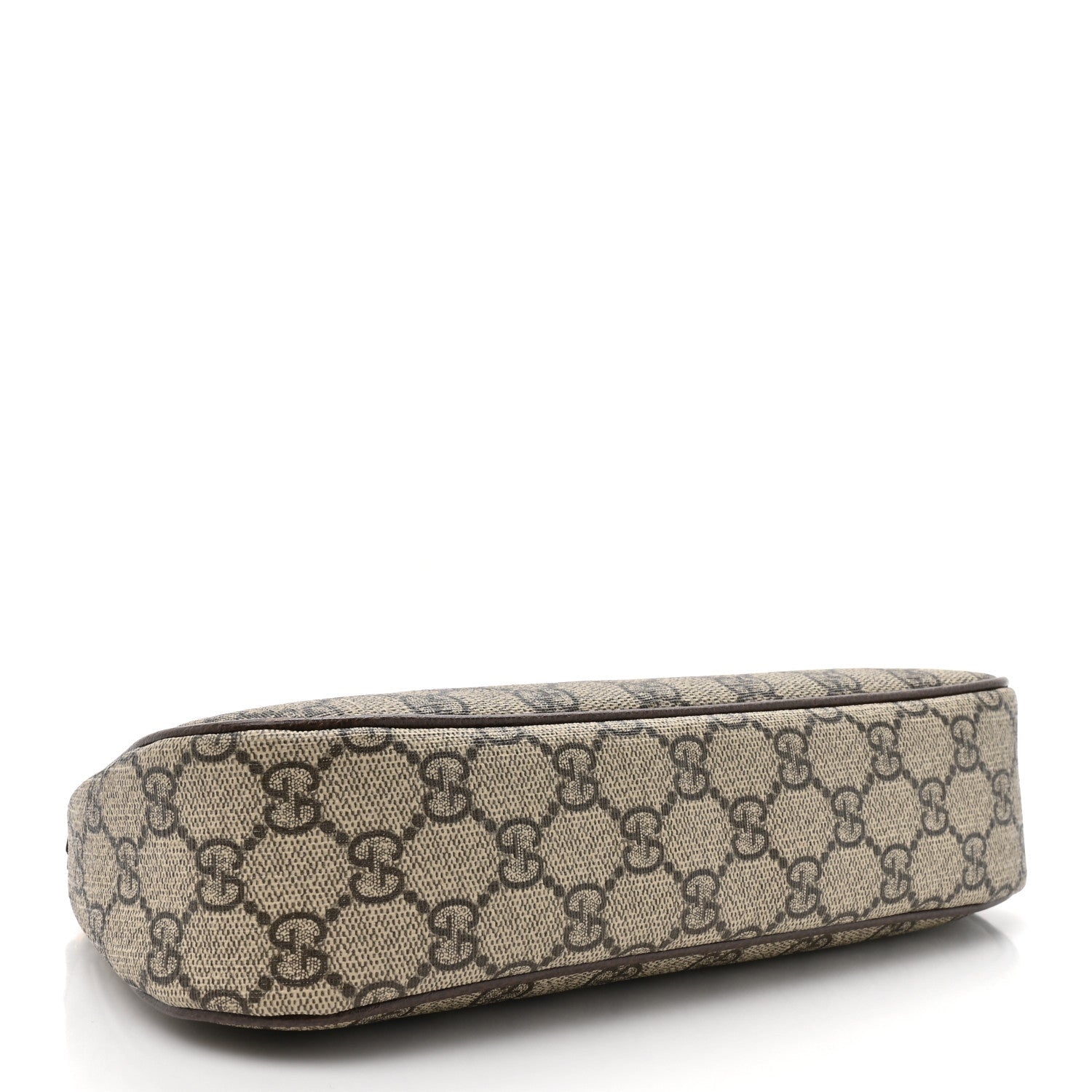 Gucci GG Supreme Monogram Textured Dollar Calfskin Web Small Ophidia GG Handbag Beige Ebony New Acero