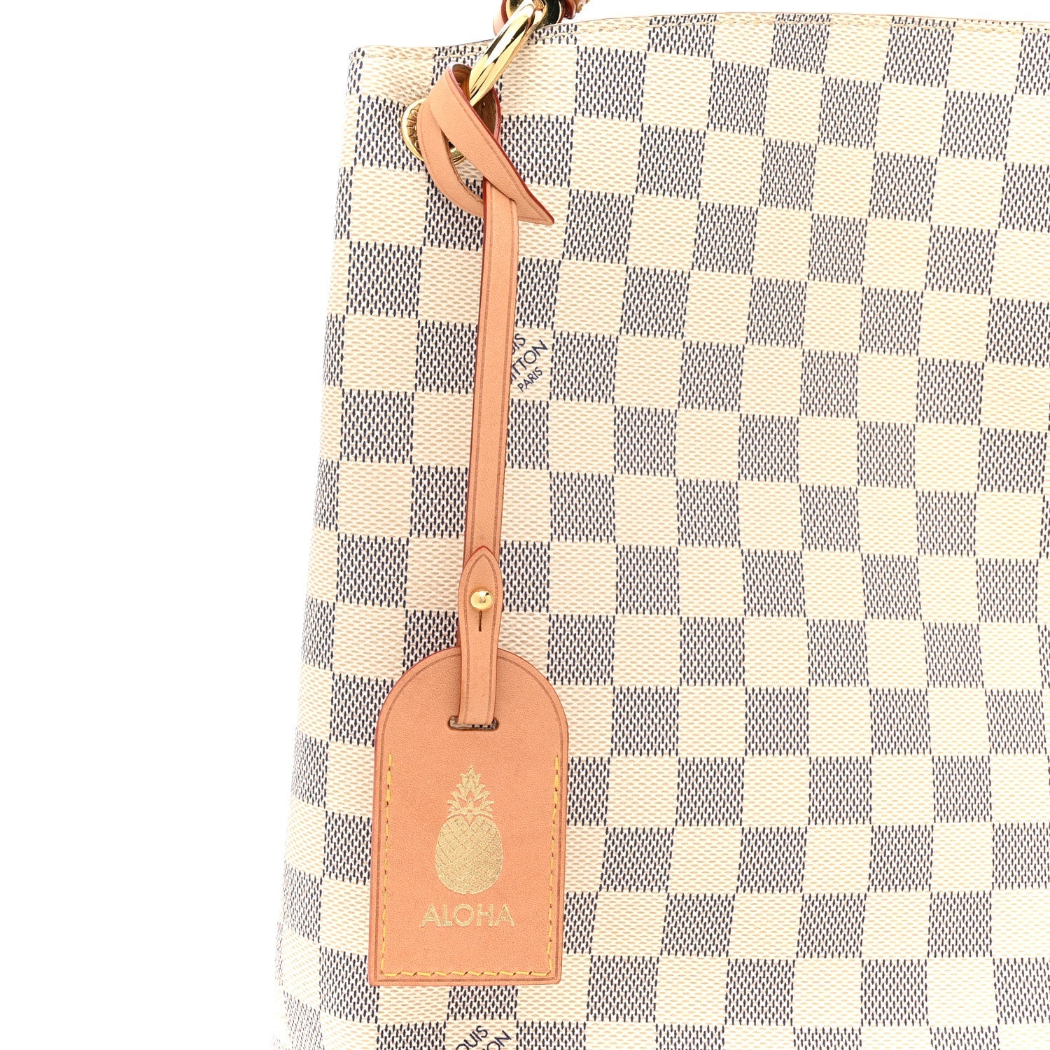 Louis Vuitton Damier Azur Graceful MM Rose Ballerine