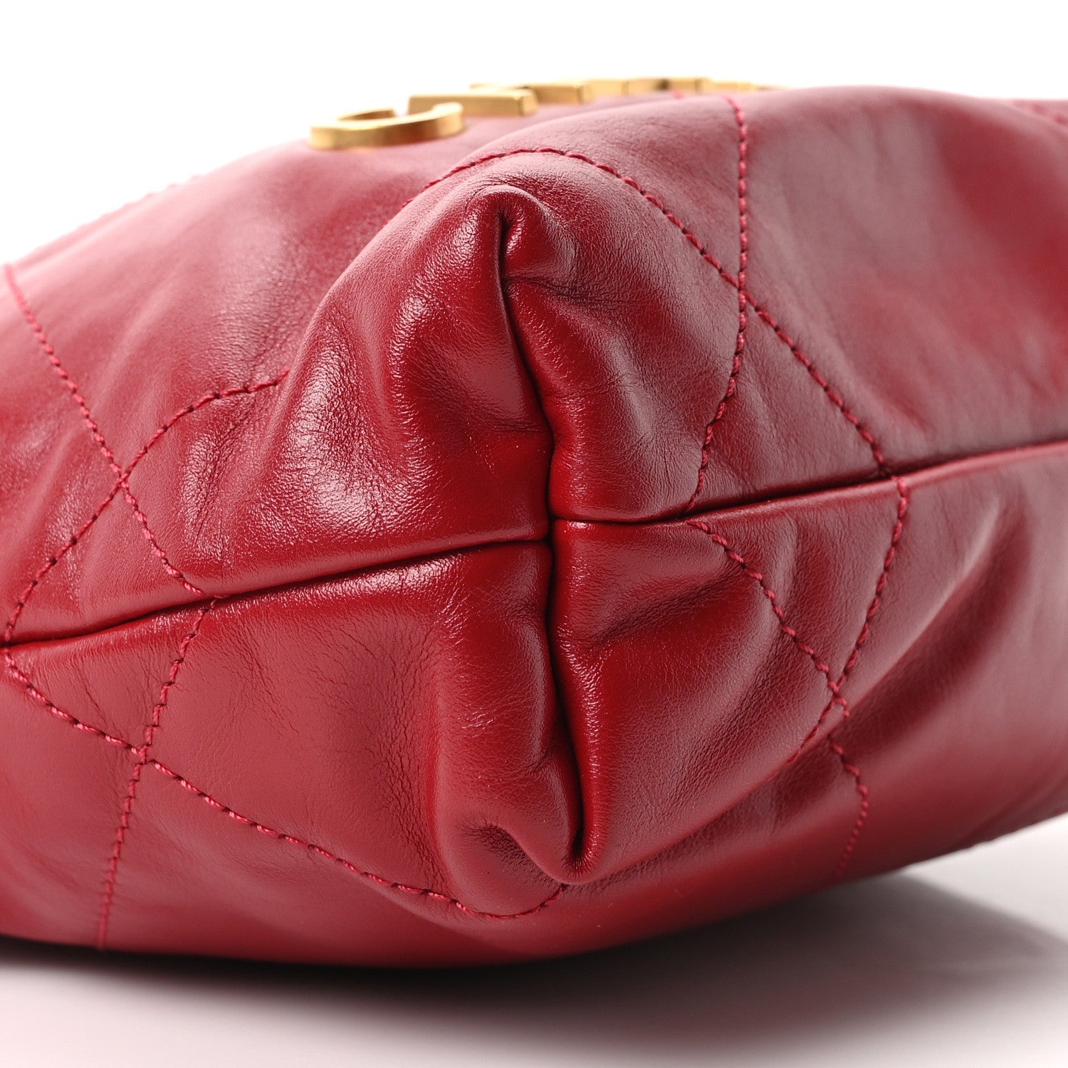 Chanel Shiny Calfskin Quilted Mini Chanel 22 Red