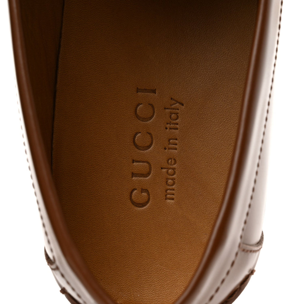 Gucci Calfskin Mens Interlocking G Millennial Ribot Loafers 11 Cuir