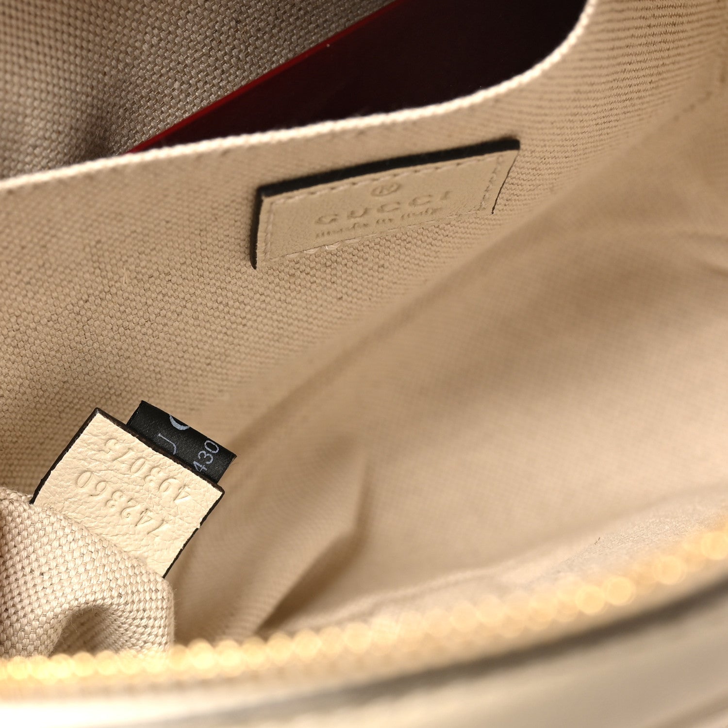 Gucci Sakai Be Green Calfskin Diagonal Stitched Small Blondie Shoulder Bag Mystic White