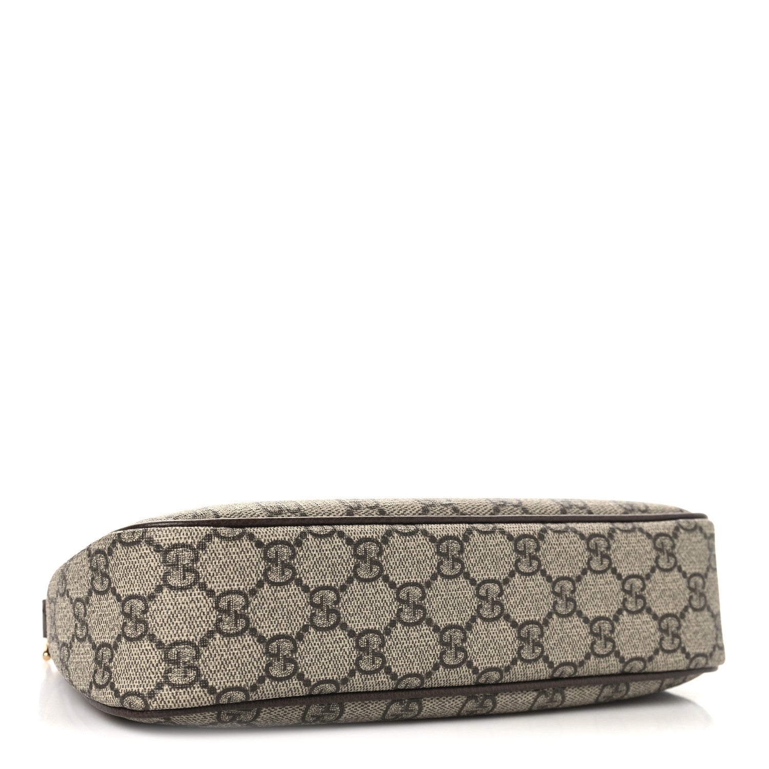 Gucci GG Supreme Monogram Textured Dollar Calfskin Web Small Ophidia GG Handbag Beige Ebony New Acero