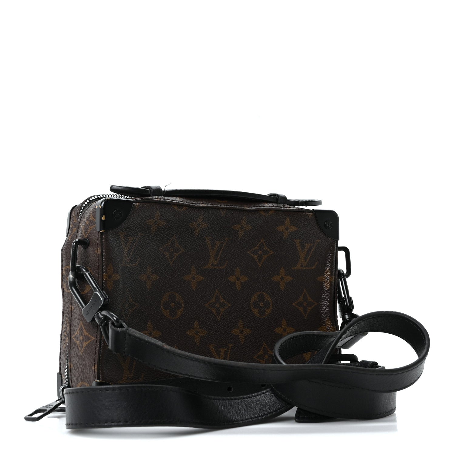 Louis Vuitton Monogram Macassar Handle Soft Trunk Black