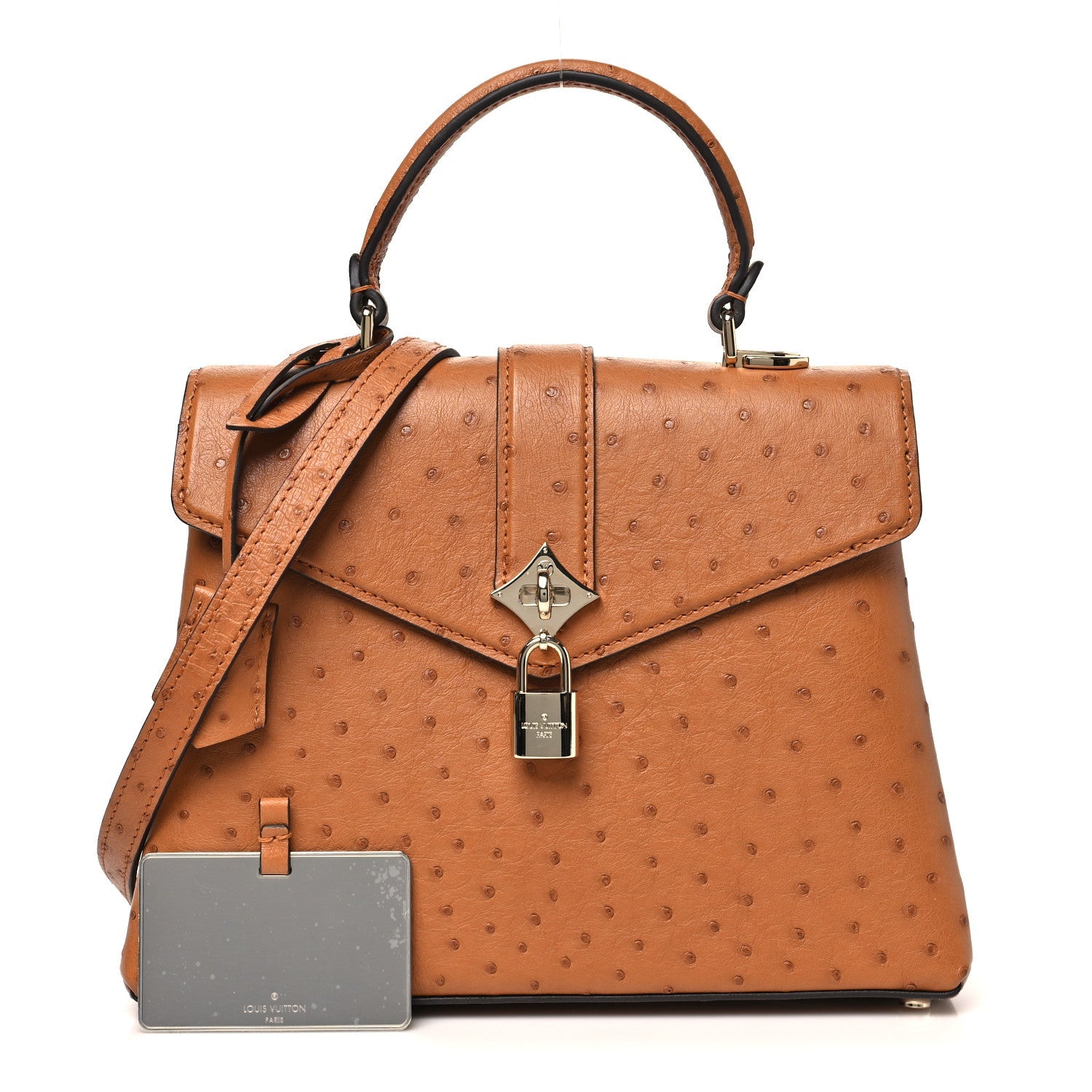 Louis Vuitton Ostrich Rose Des Vents PM Cognac