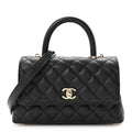 Chanel Caviar Quilted Mini Coco Handle Flap Black