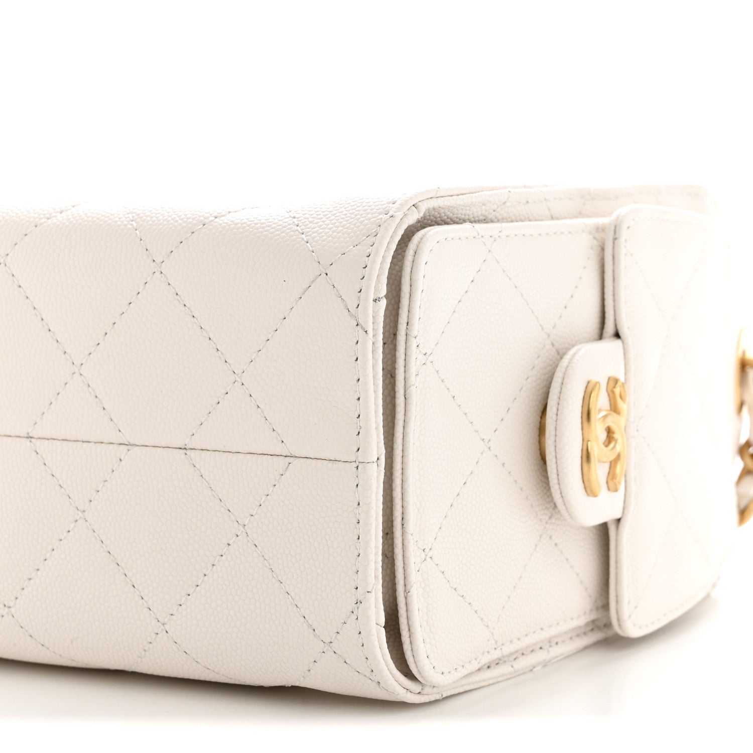 Chanel Caviar Quilted Mini Chanel 25 Handbag White