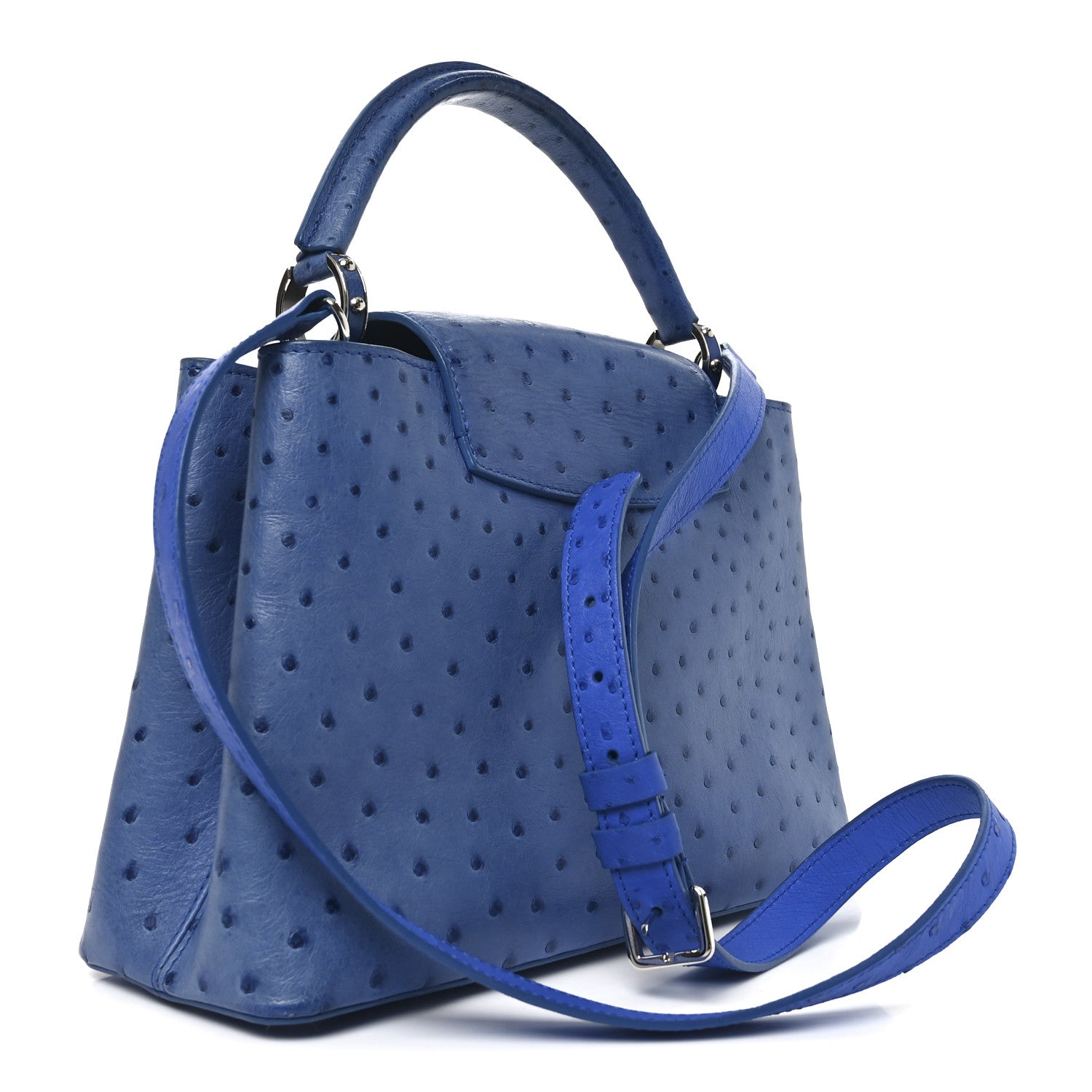 Louis Vuitton Ostrich Capucines MM Saphir