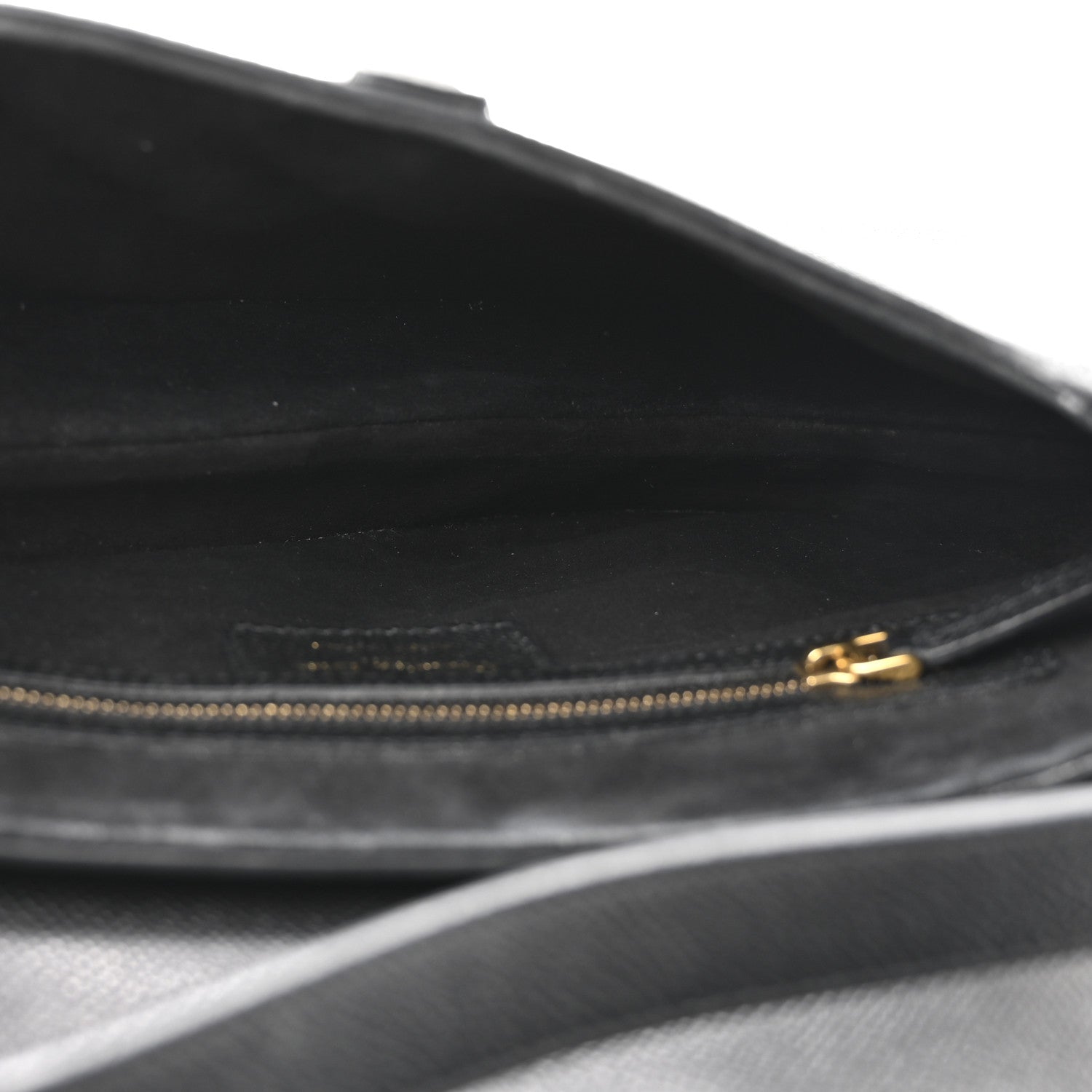 Christian Dior Grained Calfskin Saddle Bag Black