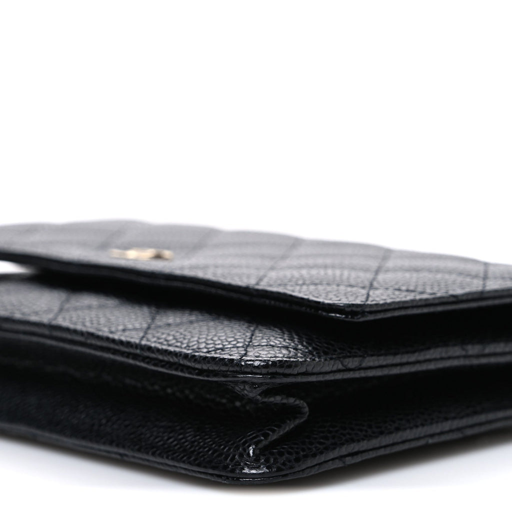 Chanel Caviar Quilted Wallet on Chain WOC Black