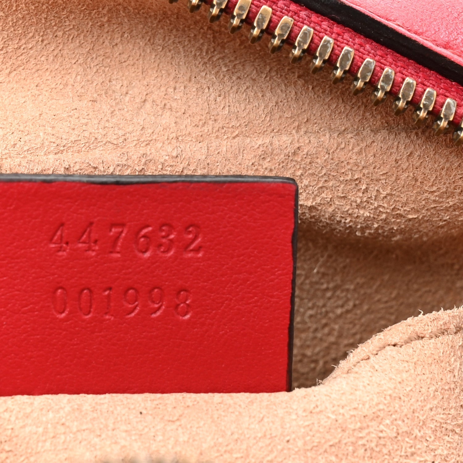 Gucci Calfskin Matelasse Small GG Marmont Chain Shoulder Bag Hibiscus Red