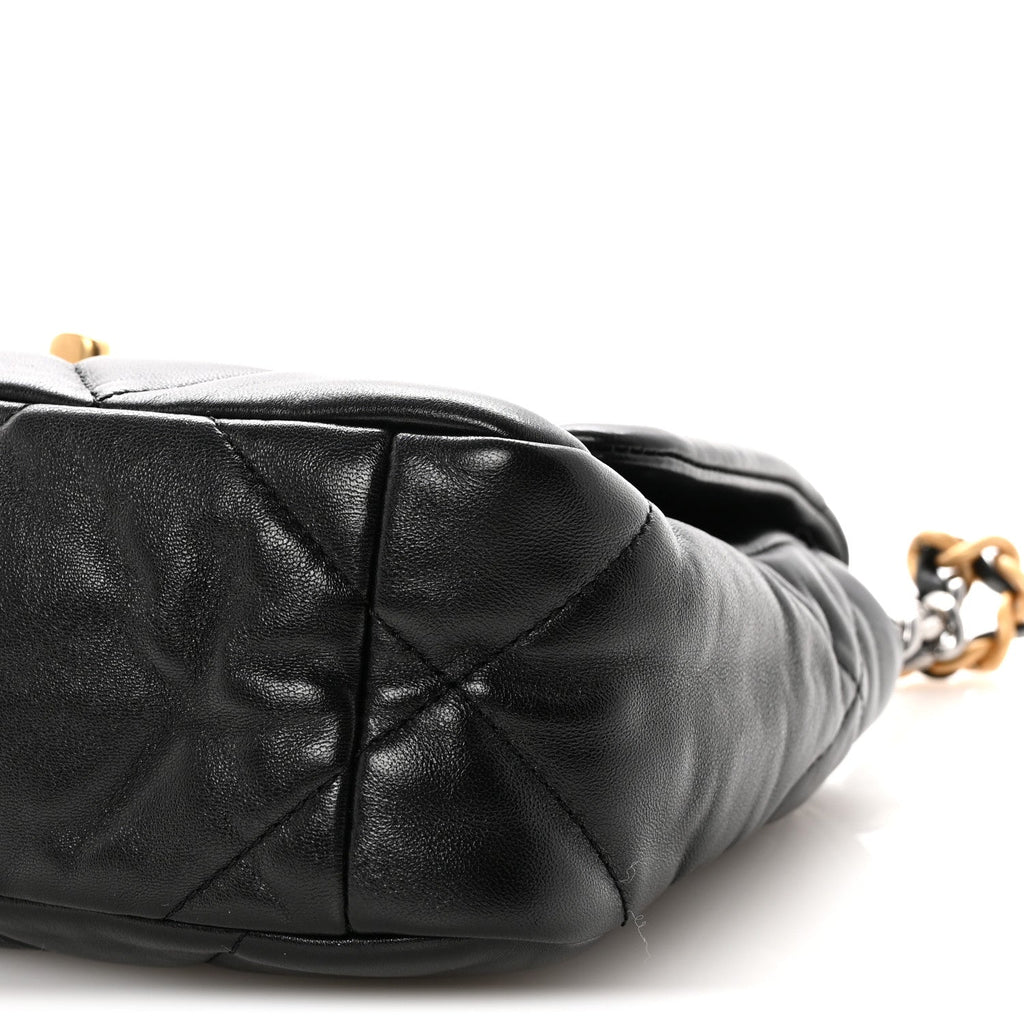 Chanel Lambskin Quilted Medium Chanel 19 Flap Black