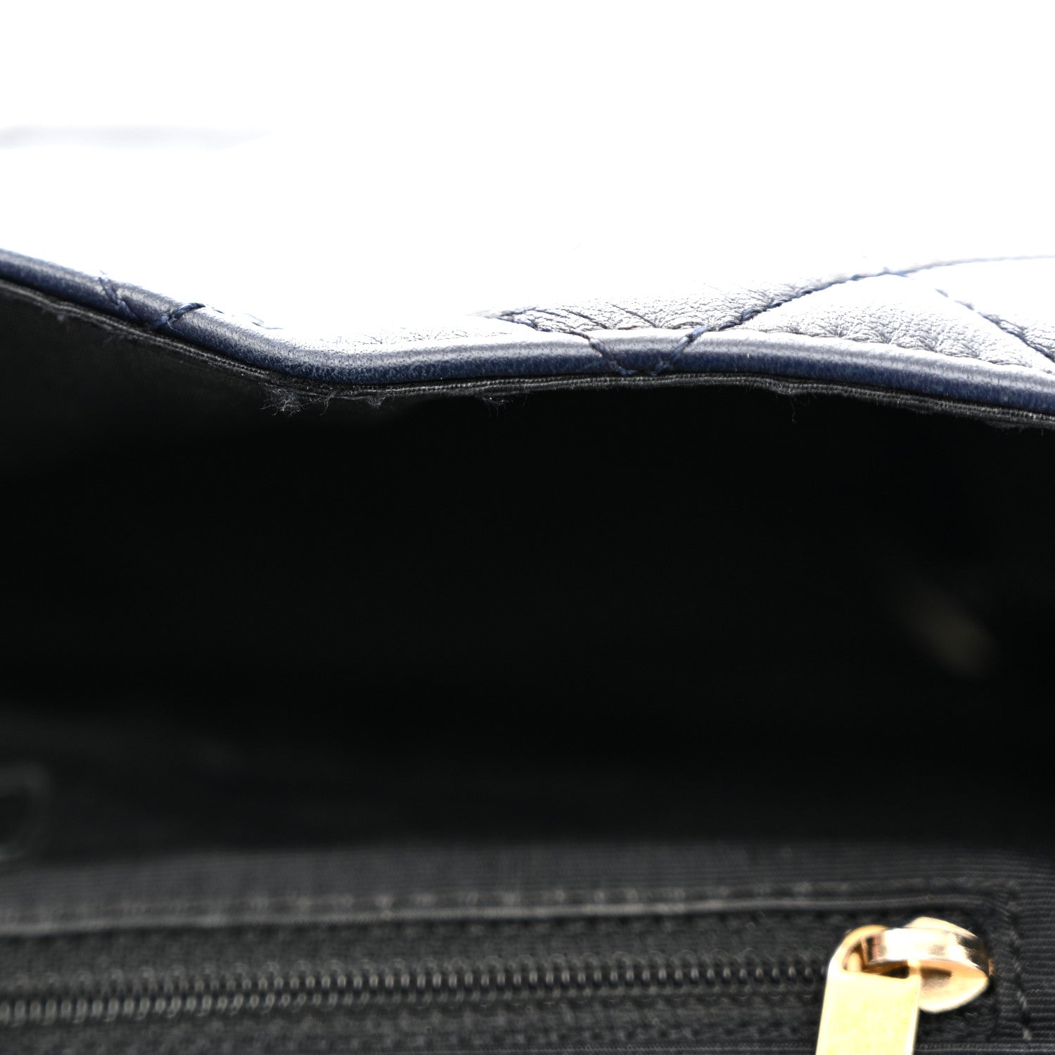 Chanel Lambskin Quilted Medium Elegant CC Flap Navy Black