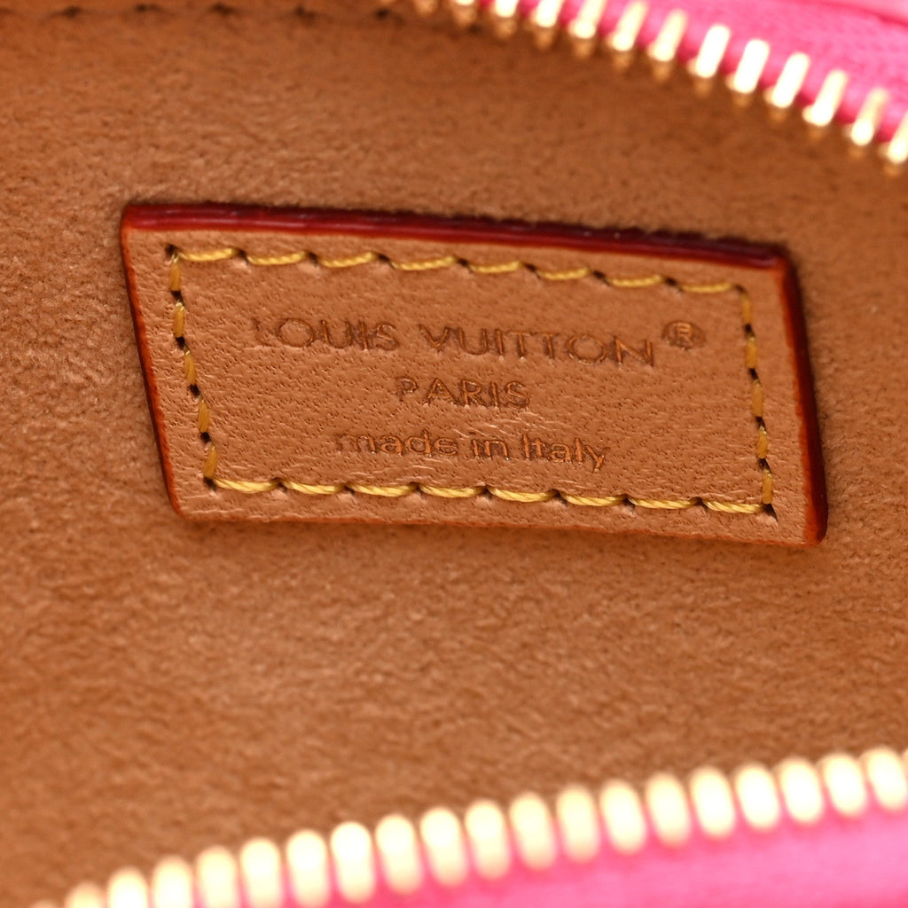 Louis Vuitton Vernis Monogram Micro Alma Bag Charm Key Holder Rose