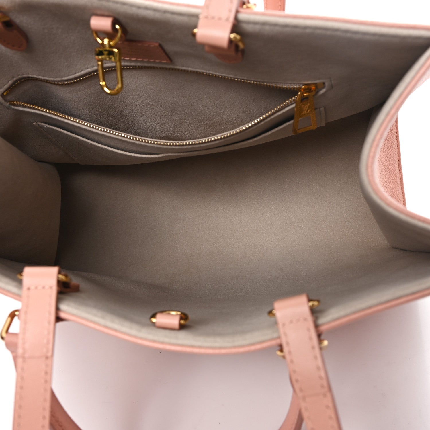 Louis Vuitton Empreinte Monogram Giant Onthego MM Rose Trianon Creme