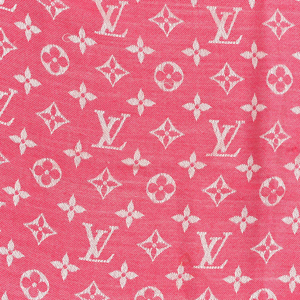 Louis Vuitton Wool Silk Monogram Denim Shawl Pivoine