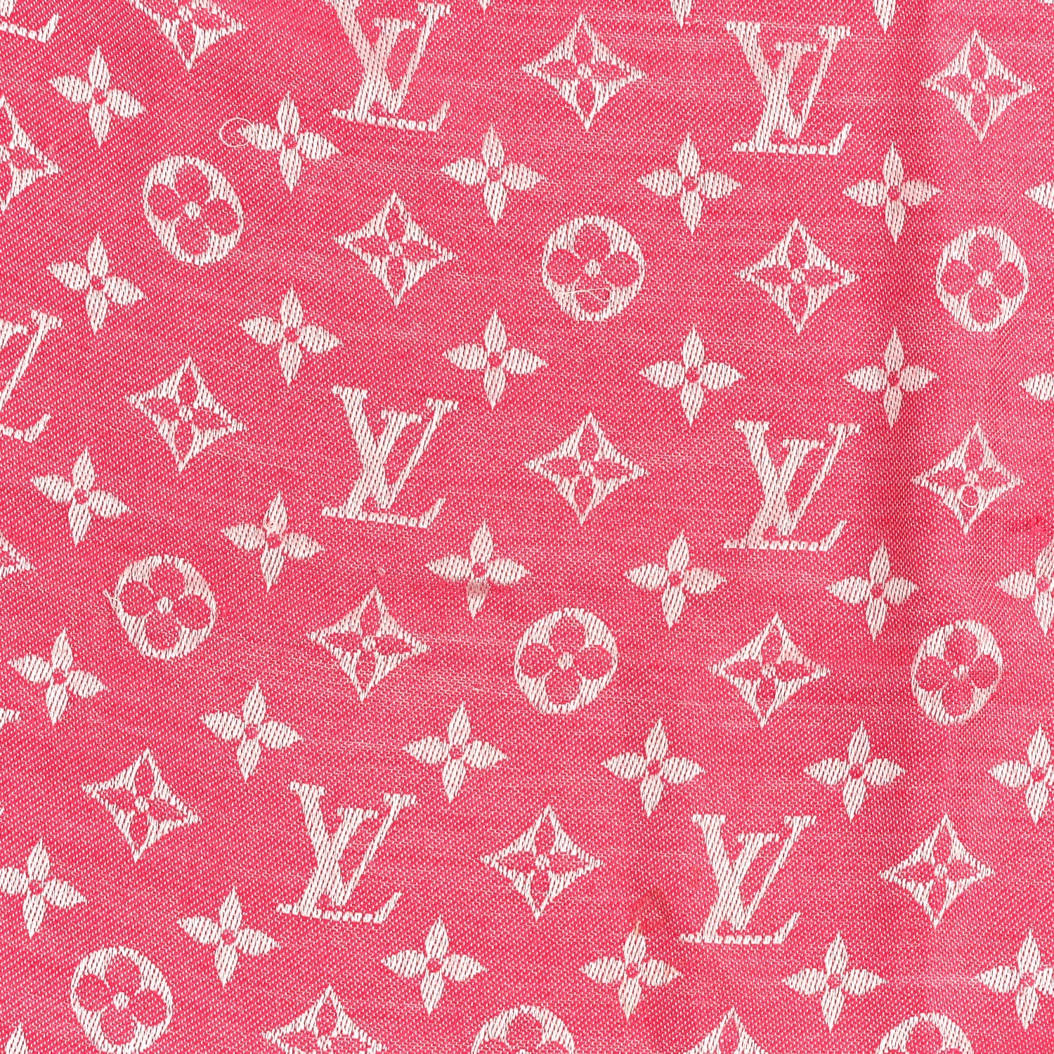 Louis Vuitton Wool Silk Monogram Denim Shawl Pivoine