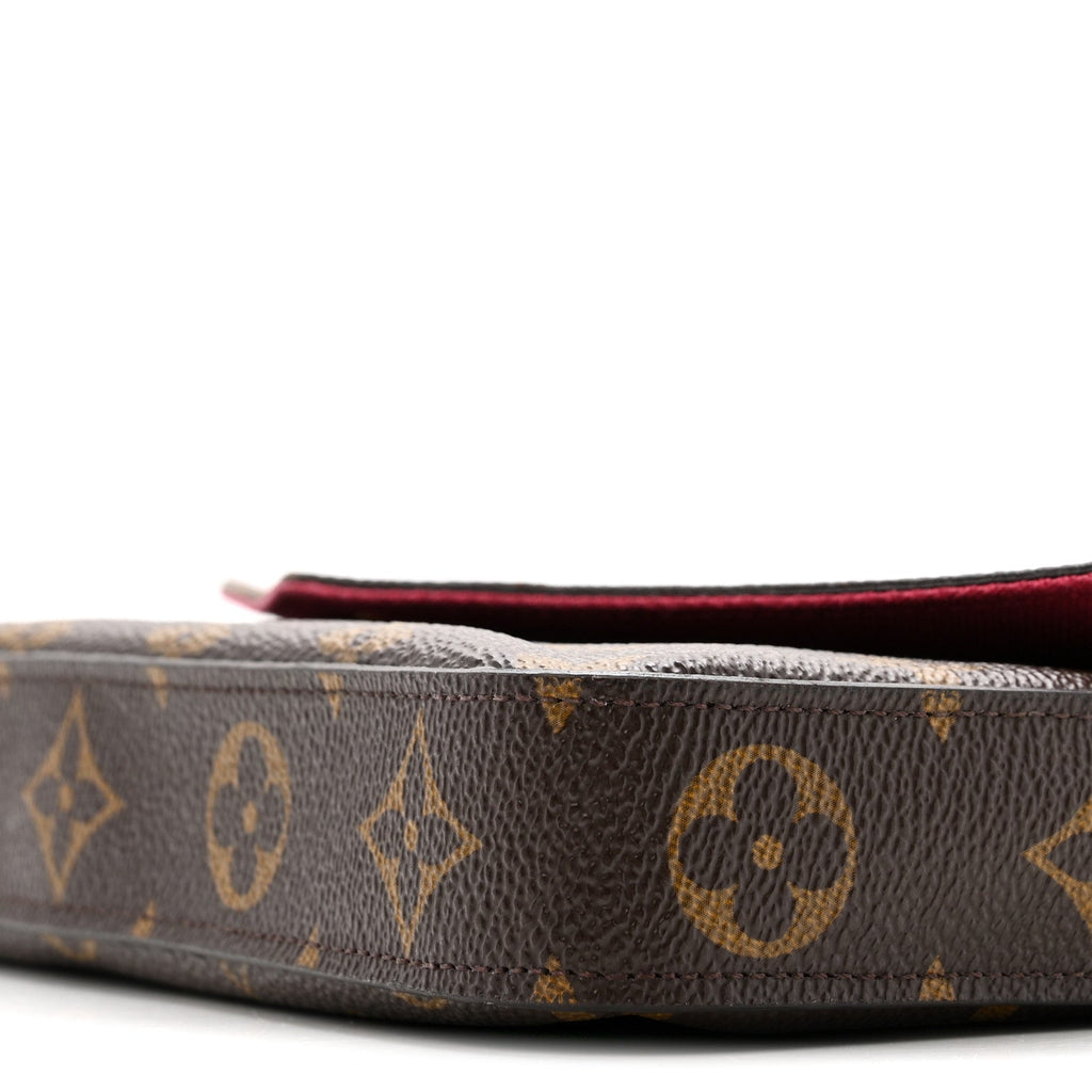 Louis Vuitton Monogram Pochette Felicie Chain Wallet Fuchsia