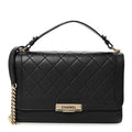 Chanel Grained Calfskin Quilted Large Label Click Flap Bag Black