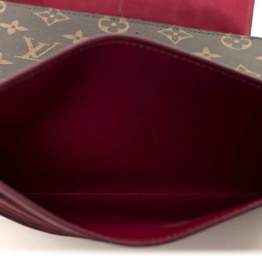 Louis Vuitton Monogram Pochette Felicie Chain Wallet Fuchsia