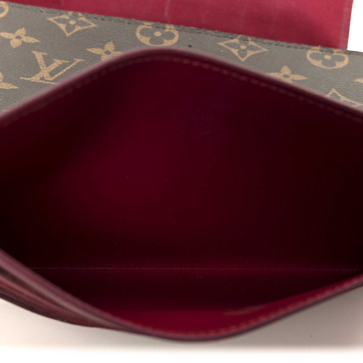 Louis Vuitton Monogram Pochette Felicie Chain Wallet Fuchsia